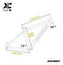 Cuadro Patriot XC 29" MTB - talle M 17´ Gris