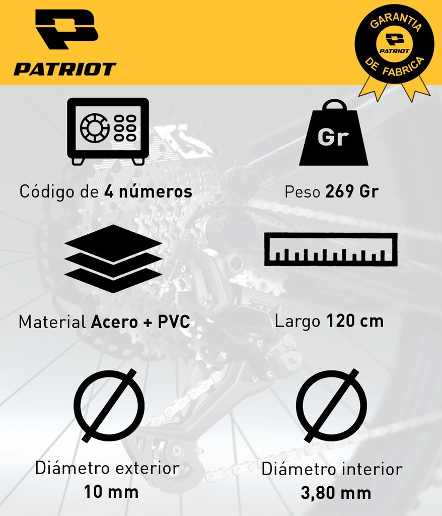 Linga Patriot 120 cm con combinación