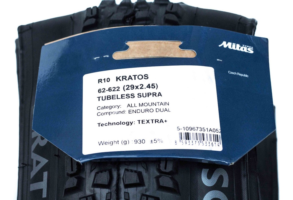 Cubierta Mitas 29 x 2,45  Kratos TD TEXTRA Tubeless Supra