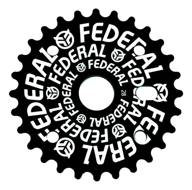 Plato Federal Logo Solid con cubre plato 25T  - Black
