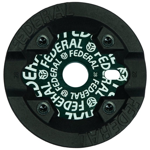 [SPFE018-BK1-028T] Plato Federal Logo Solid con cubre plato 28T - Black